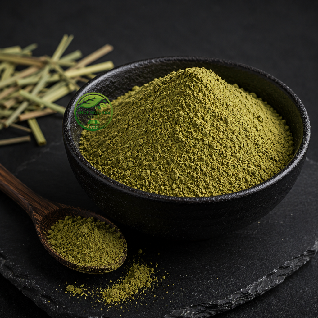 Lemongrass Powder (Cymbopogon citratus) – 100% Natural Herbal Powder | Organic Lemongrass for Tea